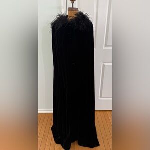 Vintage Black Velvet Cape
